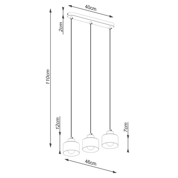 Pendant Lamp Savar 3 Black - Image 5