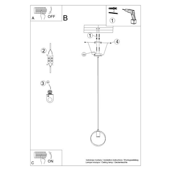Pendant Lamp Titran 1 Biała - Image 6