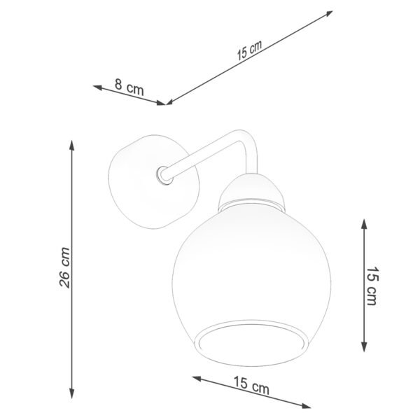 Wall Lamp Alino 1 Black - Image 5
