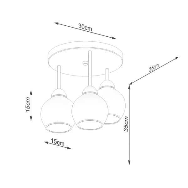 Chandelier Alino 3 Black - Image 5