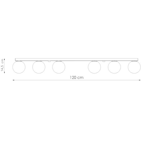Ceiling Lamp Yoli 6 Black - Image 4
