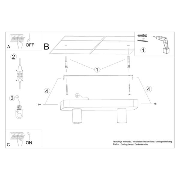 Ceiling Lamp Tavo 2 - Image 6