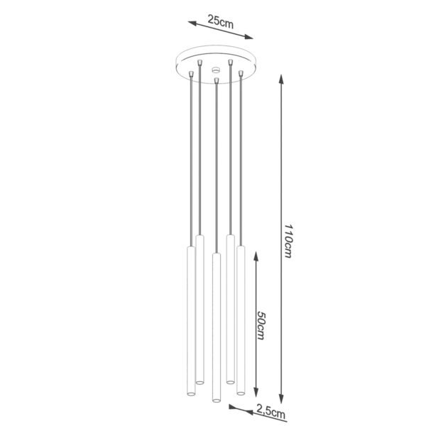 Pendant Lamp Pastelo 5p White - Image 5