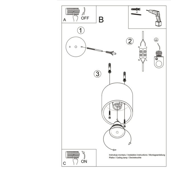 Ceiling Lamp Orbis 1 Gold - Image 6