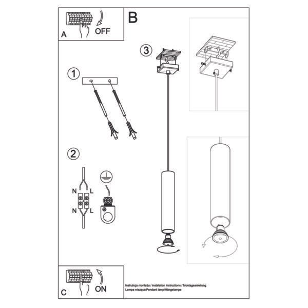 Pendant Lamp Lagos 1 Chrome - Image 6