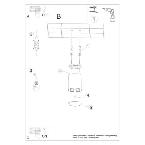 Ceiling Lamp Zoe Black Led - Image 6