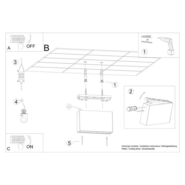 Ceiling Lamp Sole Black Led - Image 6