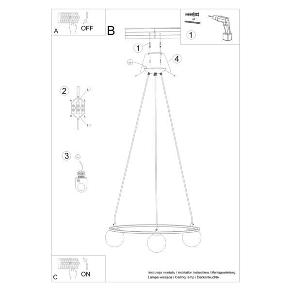 Chandelier Yoli 3 - Image 6
