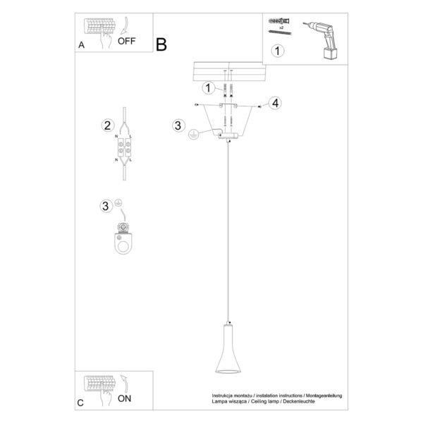 Pendant Lamp Rea 1 Concrete - Image 6