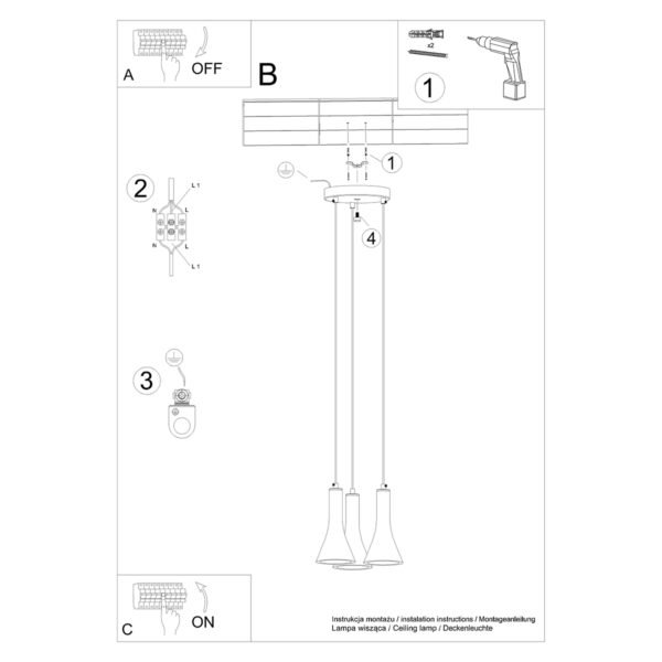 Pendant Lamp Rea 3p Concrete - Image 6