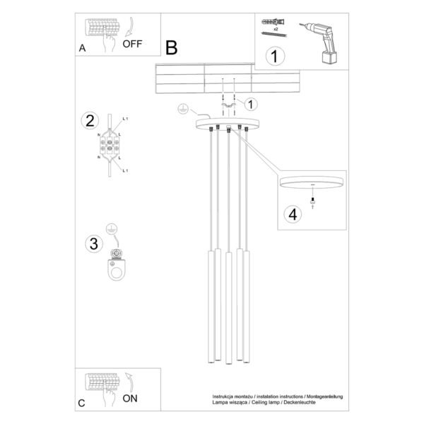 Pendant Lamp Pastelo 5p Concrete - Image 6