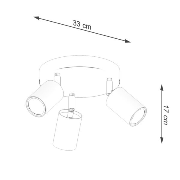 Ceiling Lamp Verdo 3p White - Image 5
