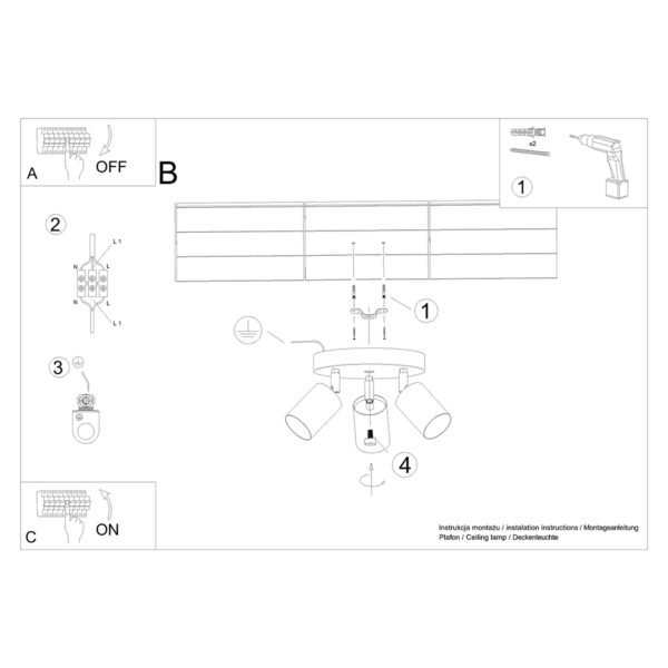 Ceiling Lamp Verdo 3p White - Image 6