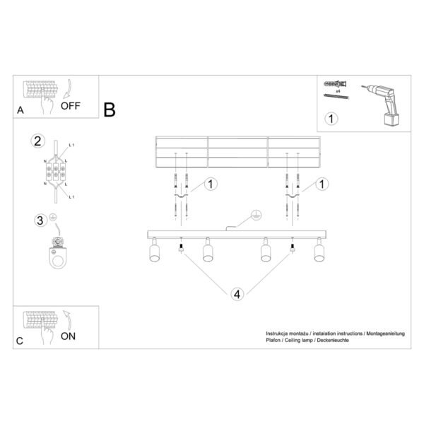 Ceiling Lamp Verdo 4 White - Image 6