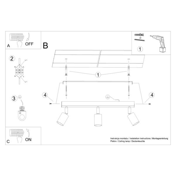 Ceiling Lamp Verdo 3l Black - Image 6