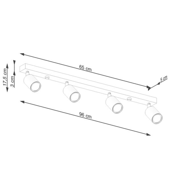 Ceiling Lamp Verdo 4 Black - Image 5