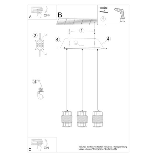 Pendant Lamp Gizur 3l - Image 6
