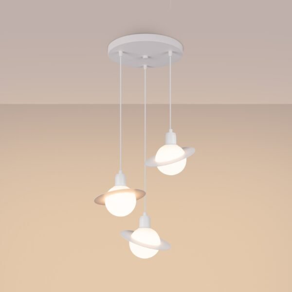 Pendant Lamp Hyperion 1 White - Image 3