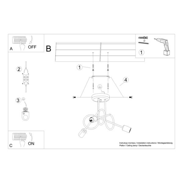 Chandelier Loop 3 White Chandeliers Great Lighting UK Ltd