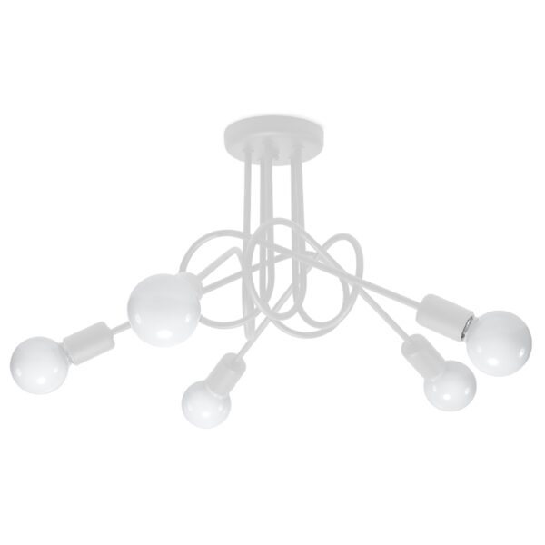 Chandelier Loop 5 White Chandeliers Great Lighting UK Ltd