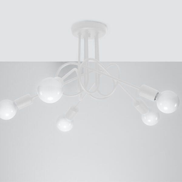 Chandelier Loop 5 White Chandeliers Great Lighting UK Ltd