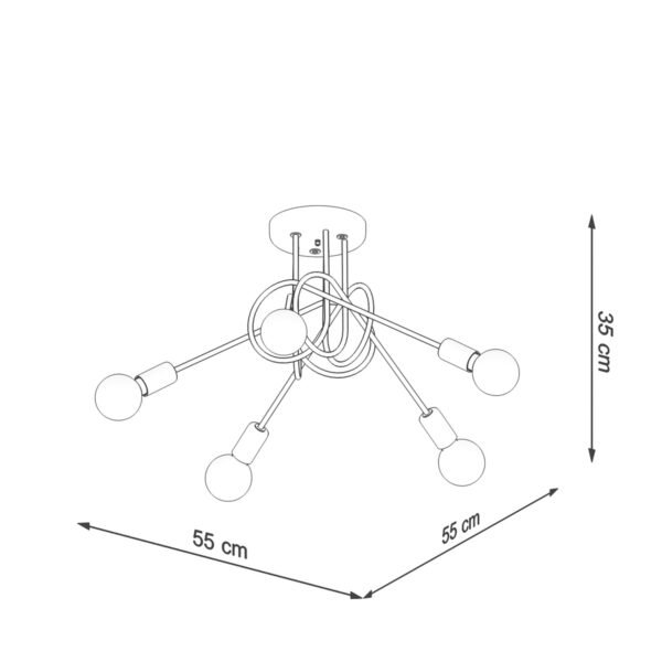 Chandelier Loop 5 Black - Image 4