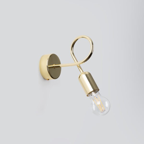Wall Lamp Loop Glossy Gold - Image 2