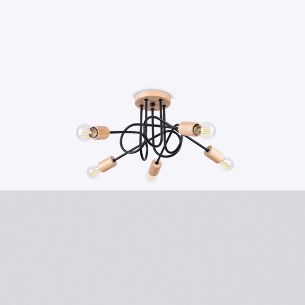 Chandelier Ember 5 Schwarz Chandelier Great Lighting UK Ltd