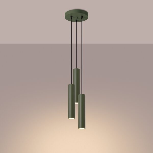 Pendant Lamp Lagos 3p Olive Green - Image 3