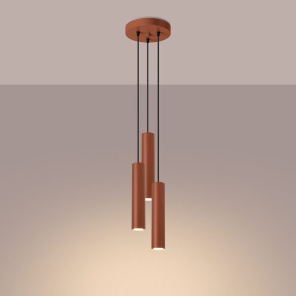 Pendant Lamp Lagos 3p Red Ochre - Image 3