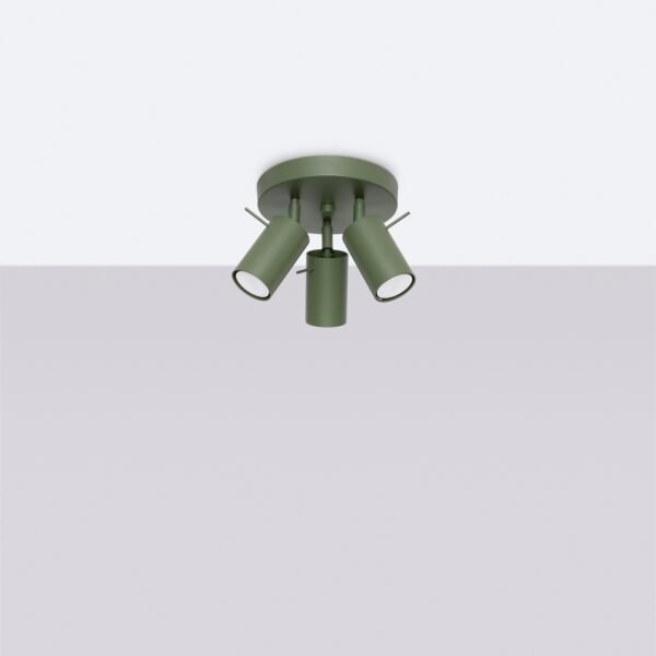 Ceiling Lamp Ring 3p Olive Green - Image 2