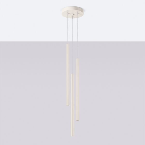 Pendant Lamp Pastelo 3p Beige - Image 2