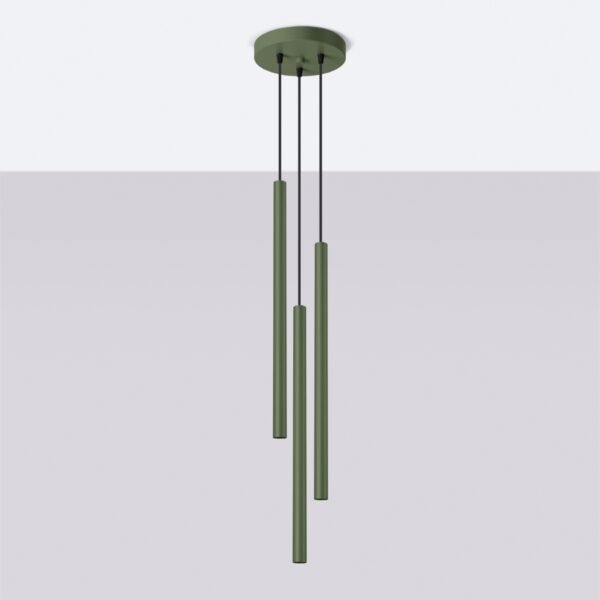 Pendant Lamp Pastelo 3p Olive Green - Image 2