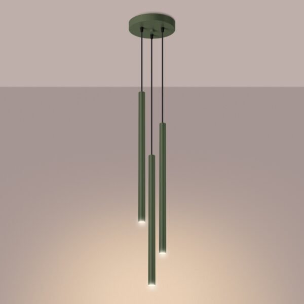 Pendant Lamp Pastelo 3p Olive Green - Image 3