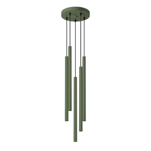 Pendant Lamp Pastelo 5p Olive Green Multi Pendants Modern Designer Lights