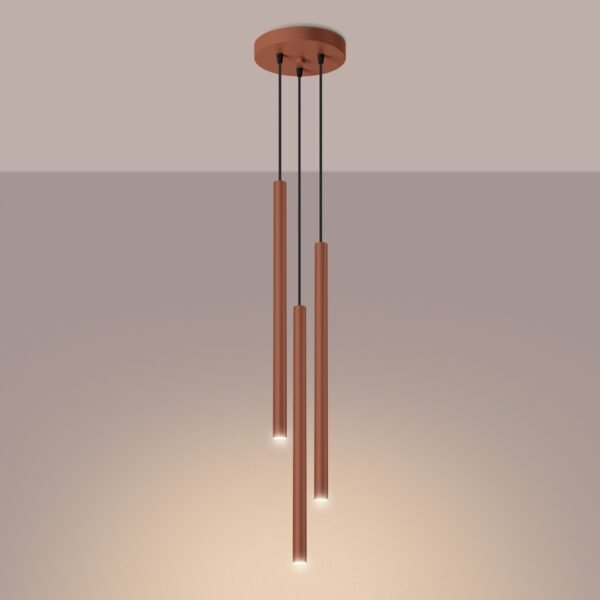 Pendant Lamp Pastelo 3p Red Ochre - Image 3
