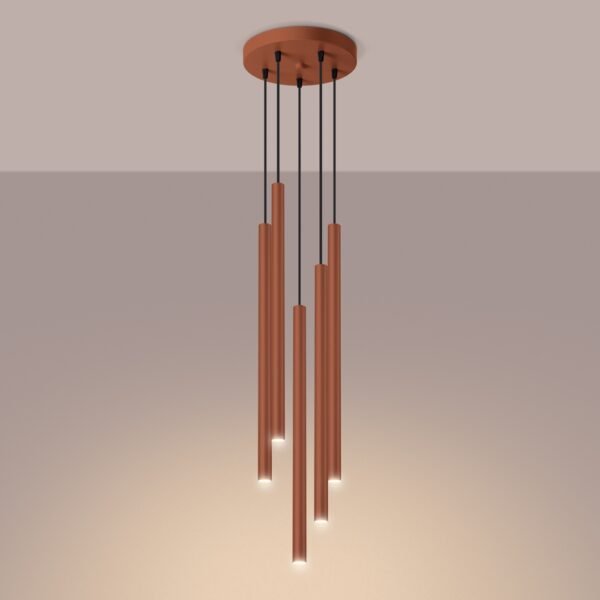 Pendant Lamp Pastelo 5p Red Ochre - Image 3