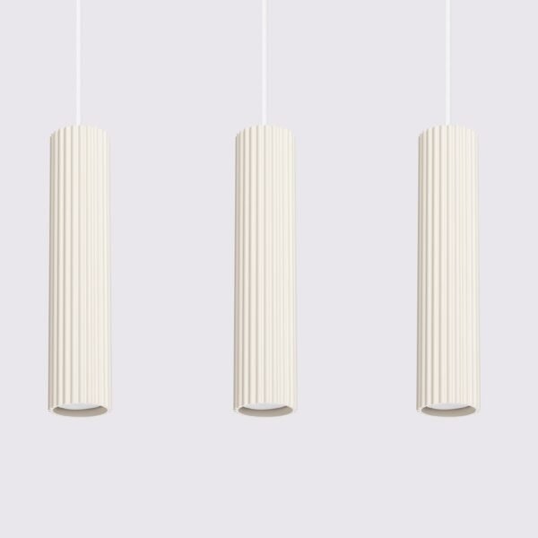 Pendant Lamp Karbon 3l Beige - Image 4