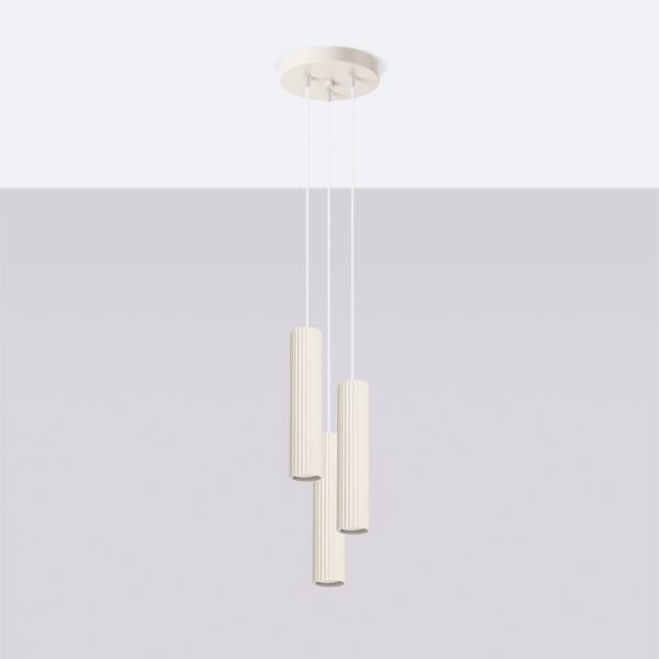 Pendant Lamp Karbon 3p Beige - Image 2
